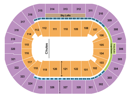 BOK Center PBR Seating Chart